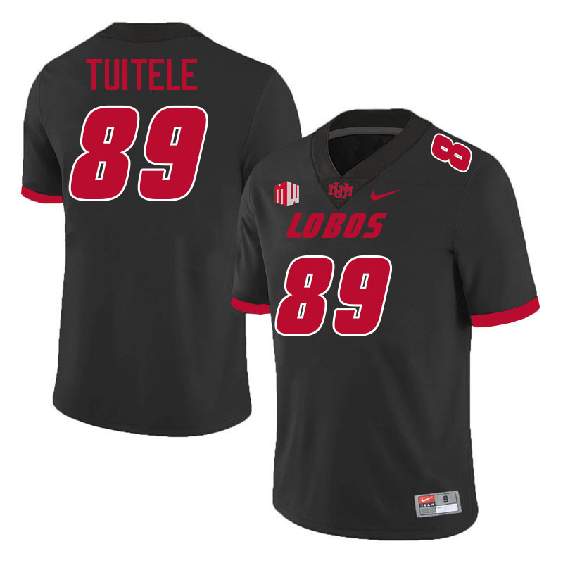 Moso'oipala Tuitele UNM Lobos Jersey,New Mexico Lobos Football Jersey,Uniforms-Black